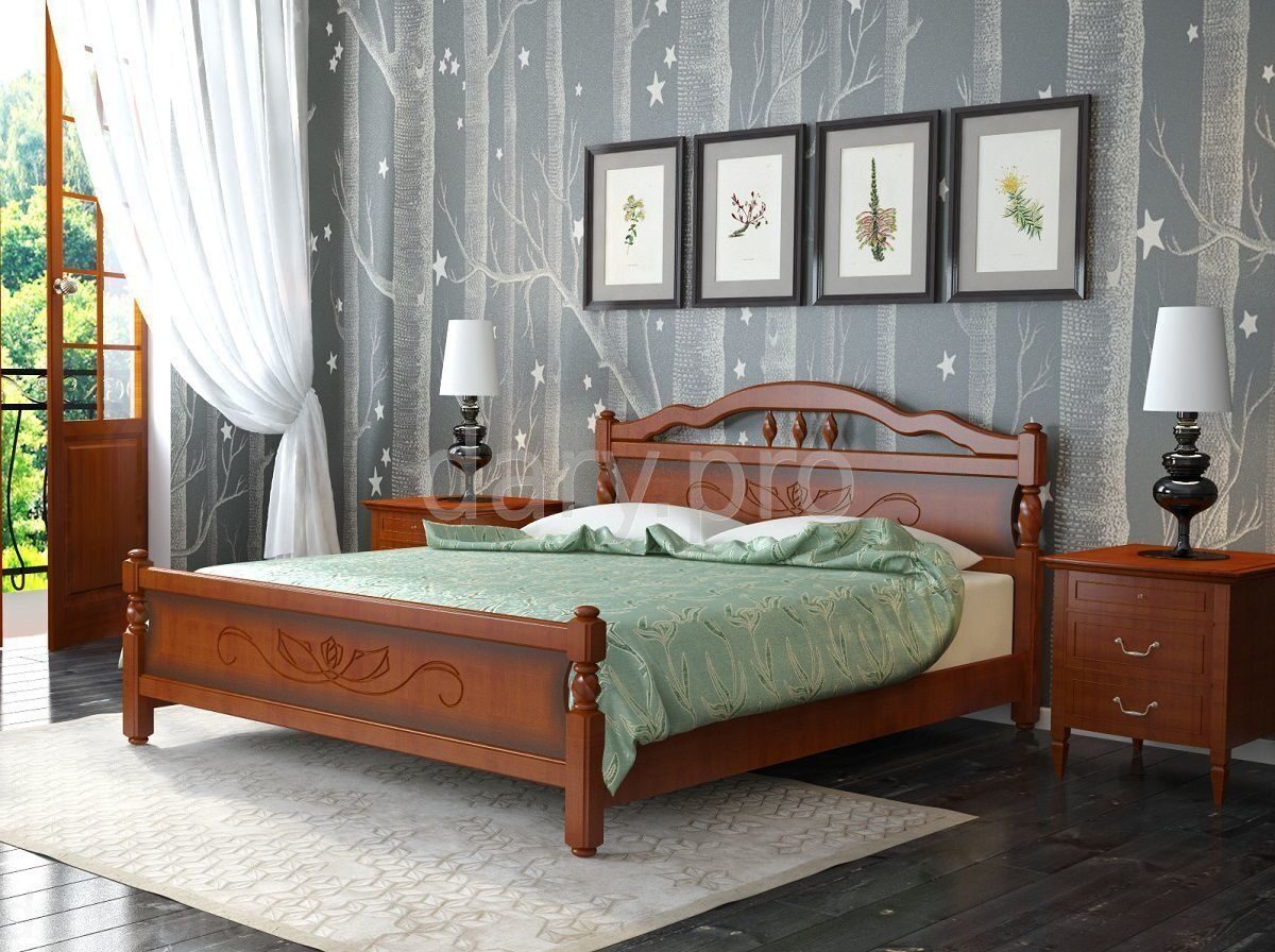 Кровать Карина-5 Браво мебель орех