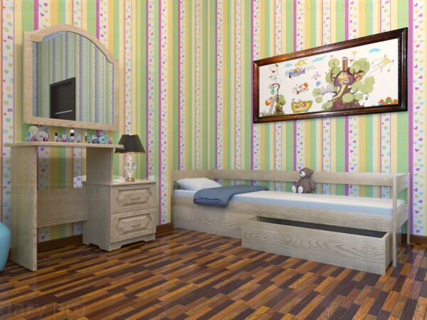 Кровать из массива ТАХТА с ящиками